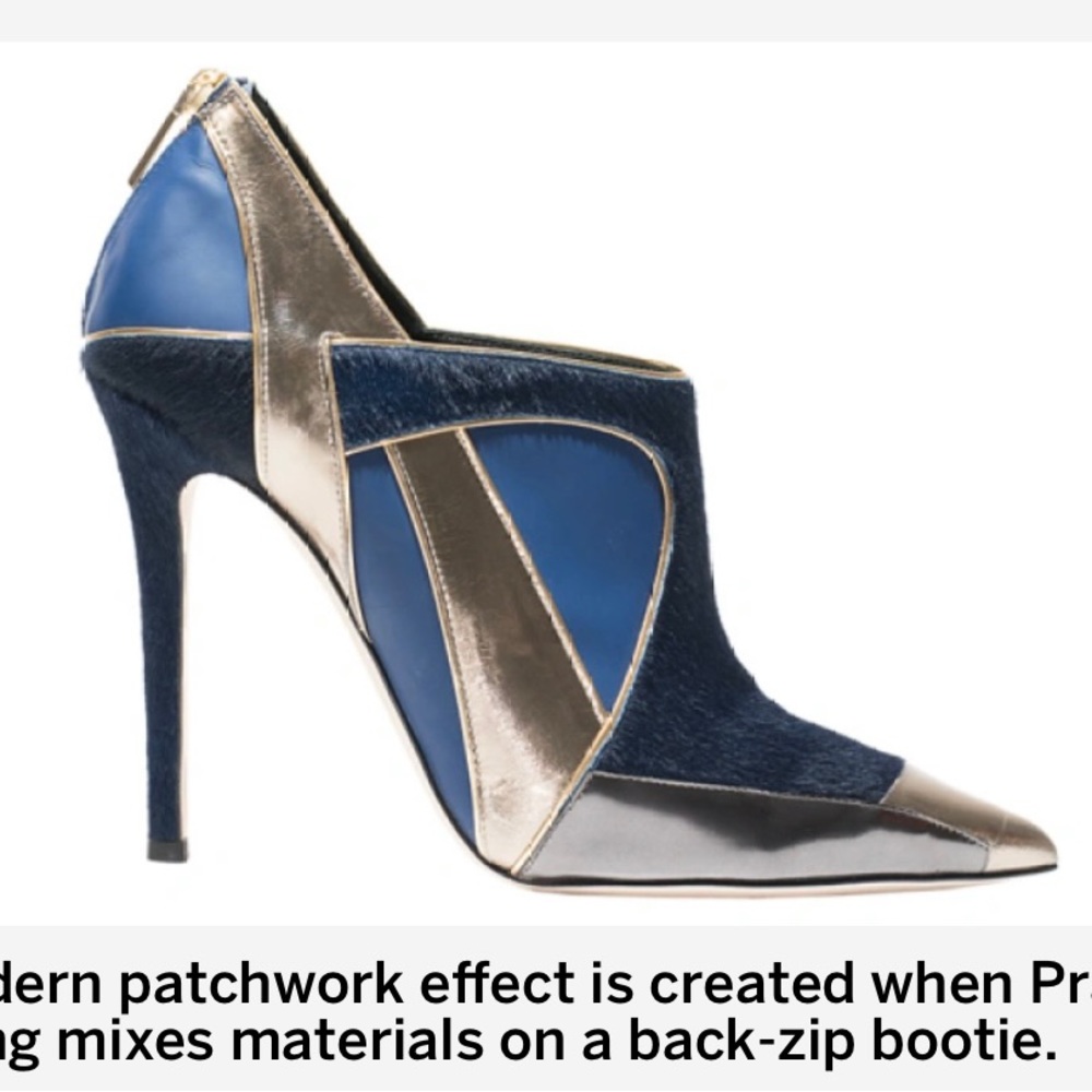 Prabal Gurung Heels - Blue Calf Hair & Leather Sz 8